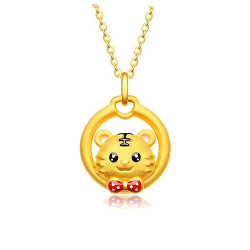 Pendentif Du Zodiaque En Forme De Tigre Doré, Colliers En Argent Sterling 925 Pour Femmes, Accessoires, Cadeaux D'anniversaire Et De Nouvel An, Nouveauté