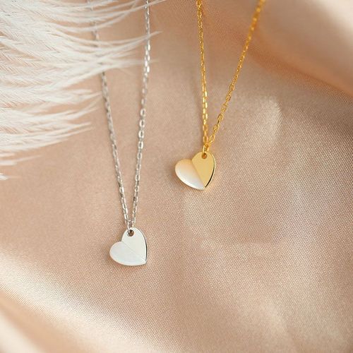 Collier En Coquillage Argenté Pour Femmes Et Filles, Bijou D'amour En Forme De C¿Ur, Chaîne À Breloques, Clavicule Délicate, Cadeau, Vente En Gros, S-N618