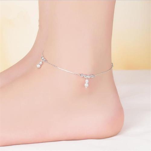 Bracelets De Cheville En Argent Sterling 925 Pour Femmes, Gourde Perlée, Bijoux De Plage, Meilleur Cadeau D'anniversaire Pour Filles, Nouvelle Collection