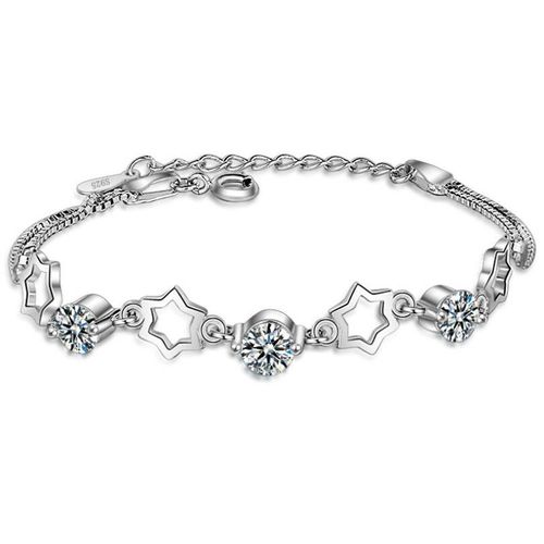Bracelets En Zircon Violet Pour Filles, Jolie Étoile Ajourée, Bijoux En Argent Sterling 925 Pour Femmes, Cadeau De Saint Valentin