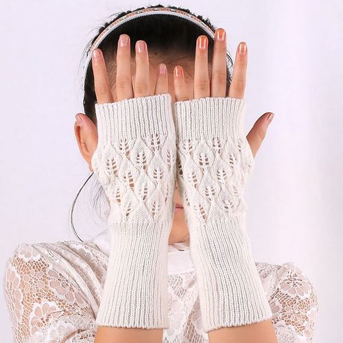 Gants En Fausse Laine Pour Femmes, Élégants, Chauffe-Mains, Tricot Crochet, Mitaine Chaude Sans Doigts, Nouvelle Collection Hiver 2021