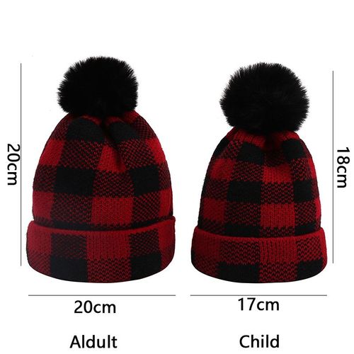 Bonnet Tricoté À Pompon Pour Enfant, Joli Chapeau De Noël, Parent-Enfant, Chaud, Hiver, Pour Maman, Fille Et Garçon, 2022