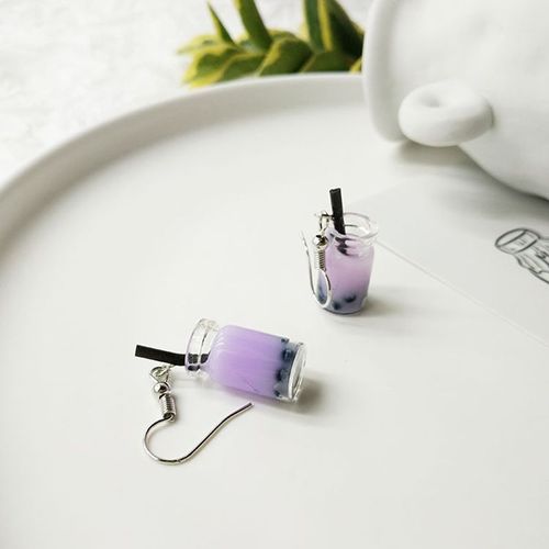 Pendentif En Résine Pour Fille, Bijoux En Forme De Fruit, Lait, Thé, Boisson, Boucles D'oreilles, Pastèque, Fraise, Citron, Bonbons Pour Femmes
