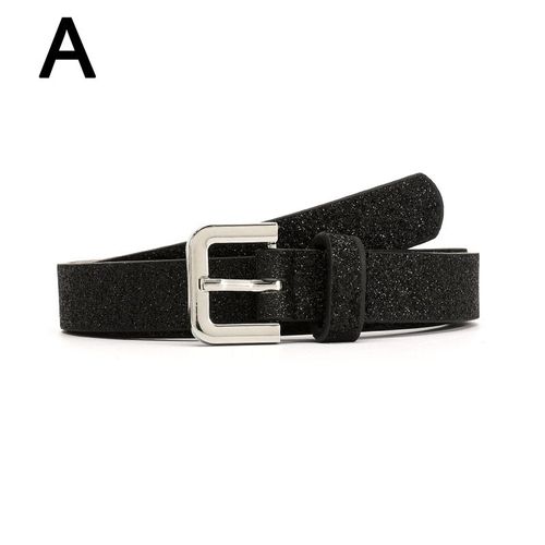 Ceinture En Cuir Pu Pour Femmes, Nouvelle Collection, Boucle Carrée, Ardillon, Jean, Noir, Chic, Marque De Luxe, Vintage
