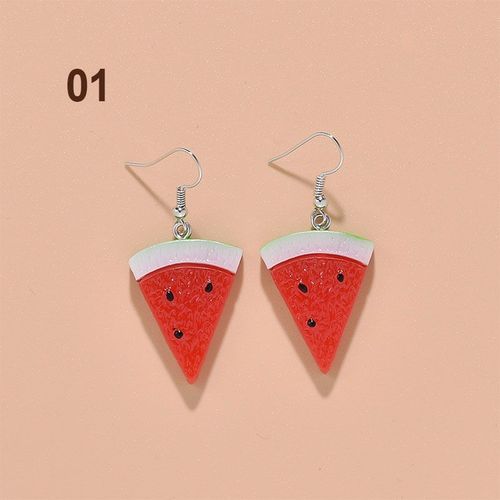 Boucles D'oreilles Pendantes En Forme De Fruit Pour Femmes, En Résine, Breloques, Pêche, Citron, Mangoustan, Accessoires De Bijoux