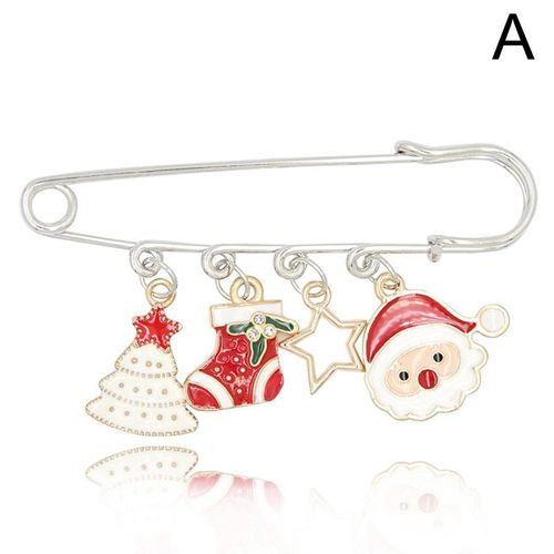 Broche De Noël En Émail, Bas Bonhomme De Neige, Arbre De Noel, Épingles En Métal, Cadeaux De Noël Pour Femmes Et Hommes, Accessoires Strass En Cristal