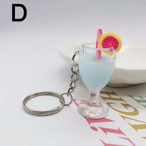 Porte-Clés De Tasse D'été 3d, Breloque En Résine, Simulation De Boisson Aux Fruits, Pendentifs De Tasse, Bijoux Pour Sac De Voiture, Sac À Dos, Cadeau Pour Femmes