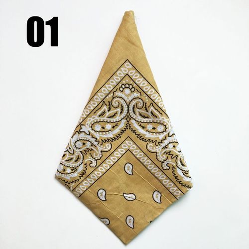 Foulard Bandana En Coton Imprimé Cachemire Pour Homme Et Femme, Multifonctionnel, Carré, À Fleurs De Cajou, Style Hip Hop