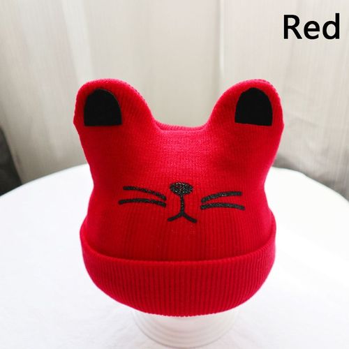 Chapeau De Dessin Animé 3d Pour Bébé, Casquette Tricotée Pour Garçon Et Fille, Couleur Unie Chaude, Nouvelle Collection Printemps Automne Hiver