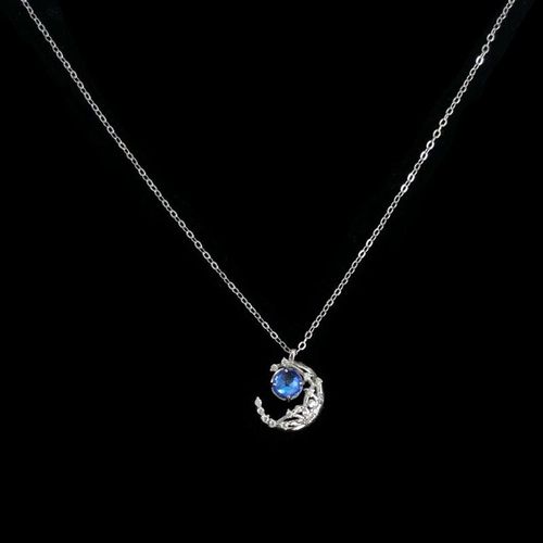 Collier Chaîne De Fée Aurora Moon Pour Fille, Mignon, Simple, En Pierre De Lune, Cadeau Pour Petite Amie