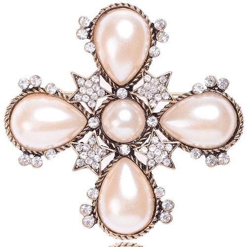 Broche De Déclaration En Fausse Perle Pour Femmes, Bijoux De Styliste À La Mode