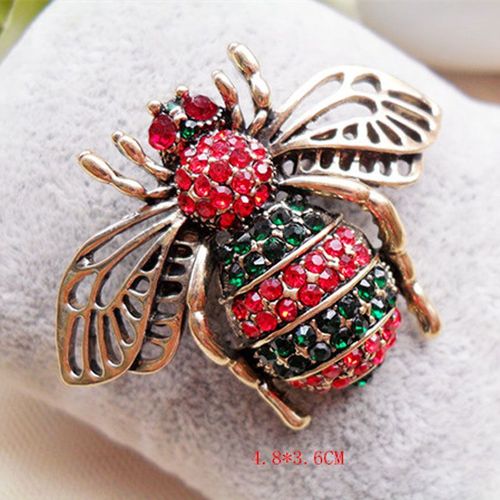 Broche Vintage En Forme D'insecte, Couleur Émail, Oiseau, Poisson Rouge, Abeille Dorée, Vêtements, Chapeau, Accessoires, Cadeau