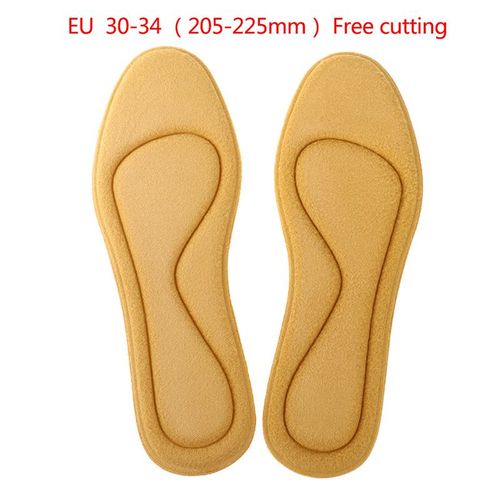 1 Paire De Semelles Intérieures Auto-Chauffantes Pour Enfants, En Peluche Chaude Spéciale Pour Bébé