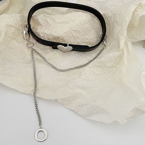 Collier Ras Du Cou En Cuir Noir Pour Femmes Et Filles, Hip Hop, Chaîne Géométrique, Pompon, Clavicule, Cadeau