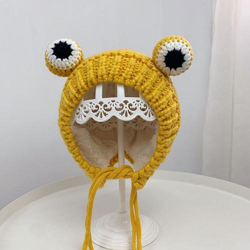 Chapeau Tricoté En Crochet Pour Femme, Mignon, Grenouille, Costume, Bonnet, Casquette, Cadeau, Hip-Hop, Fête