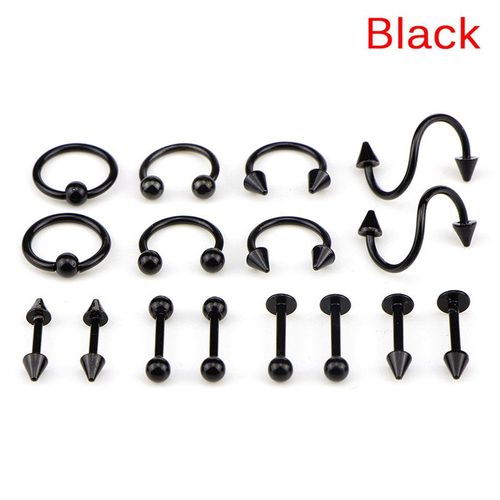 Barre De Labret En Acier Inoxydable Pour Sourcil, Nombril, Ventre, Lèvres, Langue, Nez, Anneau, Tragus, Oreille, Piercing, Tunnel, Bijoux Pour Le Corps, 8/16 Pièces/Ensemble