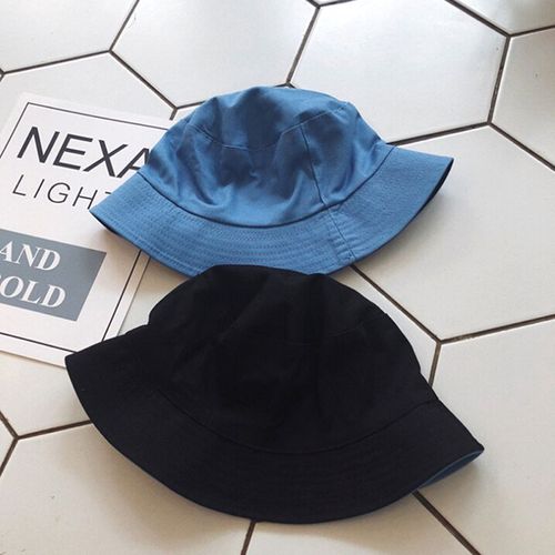Chapeaux De Soleil Unisexe Pour Femmes Et Hommes, Seau Double Face, Couleur Pure, Chapeau De Pêcheur En Plein Air, Casquette De Bassin À Visière