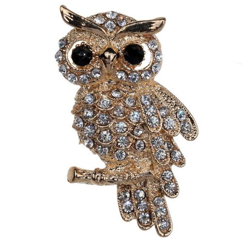 Broches En Strass Pour Mariage, Style Hibou, Incrustation En Cristal Brillant, Bijoux Pour Femmes