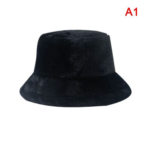 Chapeau De Pêcheur En Velours Doux Pour Femme, Couvre-Chef En Fausse Fourrure De Vache, Léopard, Seau Moelleux, Chaud Pour L'extérieur, À La Mode, Panama, Hiver