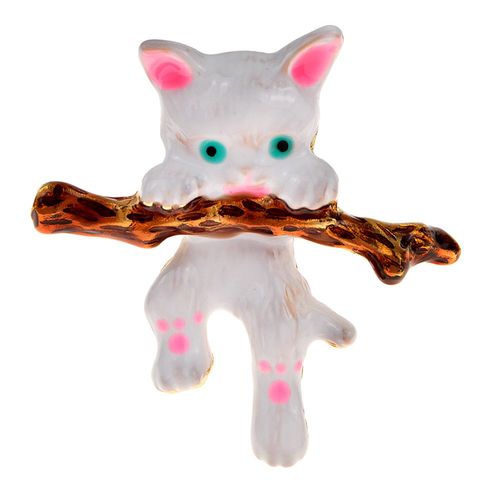Broche Chat En Émail Unisexe, Nouvelle Mode, Mignon Animal, Couleur Noir Et Blanc, Broches, Bijoux Cadeaux De Fête, 2021