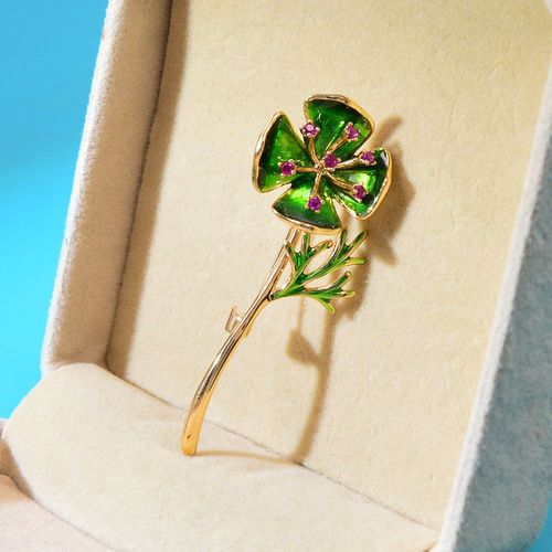 Broche De Fleur De Lotus En Cristal Pour Homme Et Femme, Bijoux En Émail, Vintage, À La Mode, 2 Couleurs, Racine De Lotus, Corsage