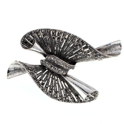 Broche À N¿Ud Papillon En Strass Pour Femme, Élégante, À La Mode, Disponible En 2 Couleurs, Design D'hiver
