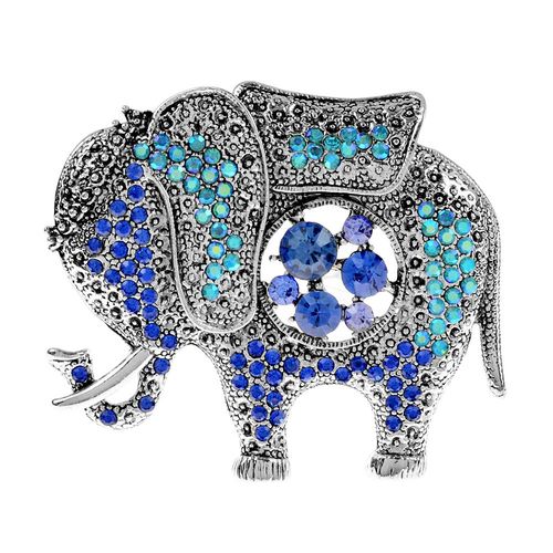 Grandes Broches Éléphant Strass Pour Femmes, 2 Couleurs Disponibles, Bijoux Design Animal, Accessoires Manteau D'hiver