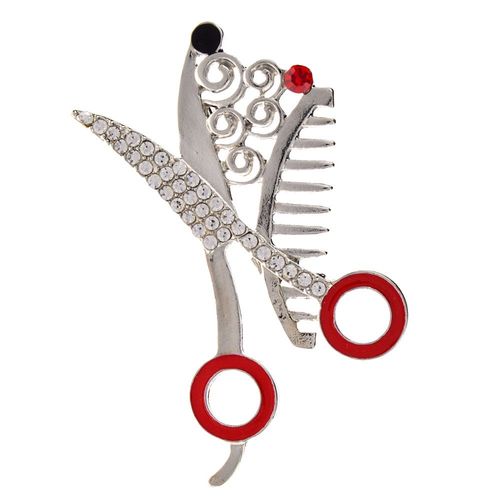 Broche Ciseaux En Strass Faite À La Main, Broches Unisexes De Couleur Or Argent, Meilleurs Bijoux Pour Barbier, Cadeau De Noël, Nouvelle Collection