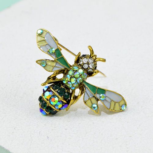 Broche En Forme D'insecte Et Strass Pour Homme, Accessoire De Fête, En Cristal, Tendance, Nouveauté
