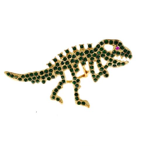 Broche Vintage Dinosaure Tyrannosaure Rex Pour Femmes Et Hommes, Mignon Animal Squelette Strass, Bijoux Cadeau Pour Enfants