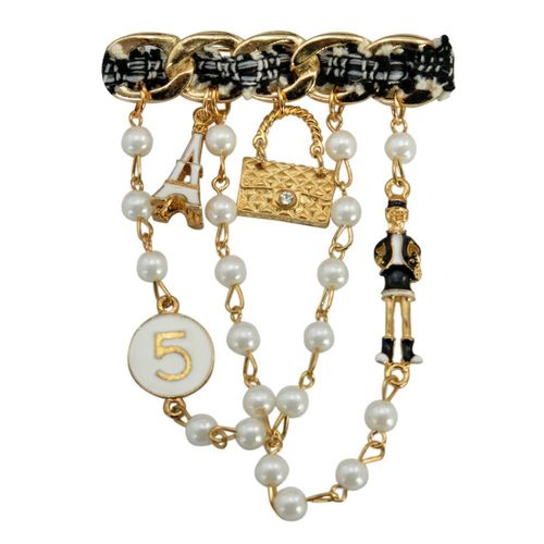 Broches En Tissu Torsadé En Perle Pour Femmes, Nouvelle Mode, Lien De Manteau, Broche De Style Suspendu, Bijoux D'été, 2019