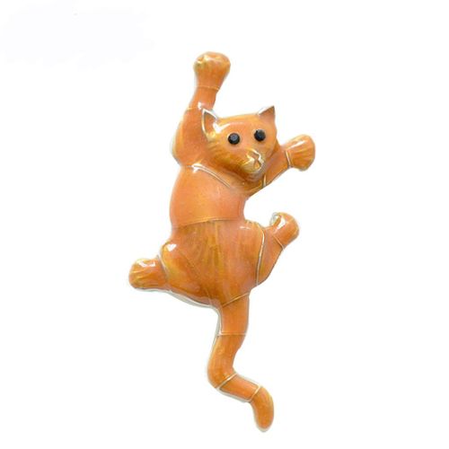 Broche En Métal Doré Pour Chat, En Émail, Animal Méchant, Écharpe, Manteau, Bijoux, Accessoires, Cadeaux Pour Amis