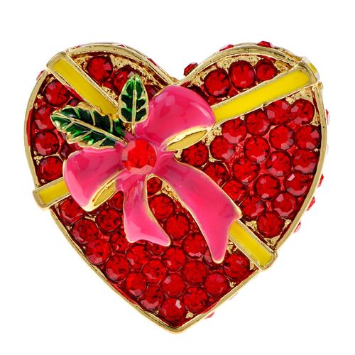 Broche En Strass, C¿Ur, Broche, Cadeau, Style, Couleur Rouge, Bijoux À La Mode, Accessoires De Festival, Manteau, Haute Qualité, Nouveau, 2021