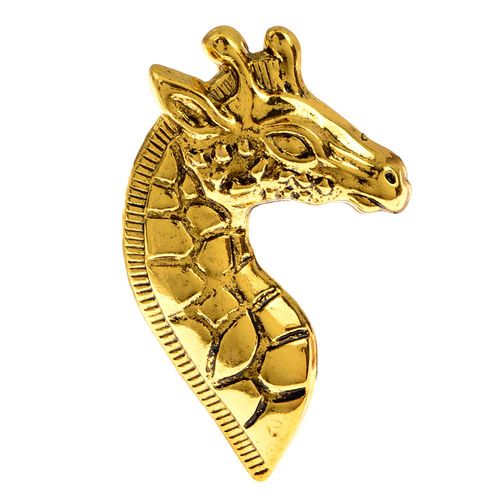 Broche De Tête De Girafe Plaquée Or Et Argent, Bijoux Vintage De Haute Qualité, Design Animal, À La Mode