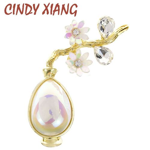 Broches À Fleurs En Coquillage Pour Femmes, Nouveau, Élégant, Pour L'été, Bijoux À La Mode, Cristal Brillant, Strass, Cadeau
