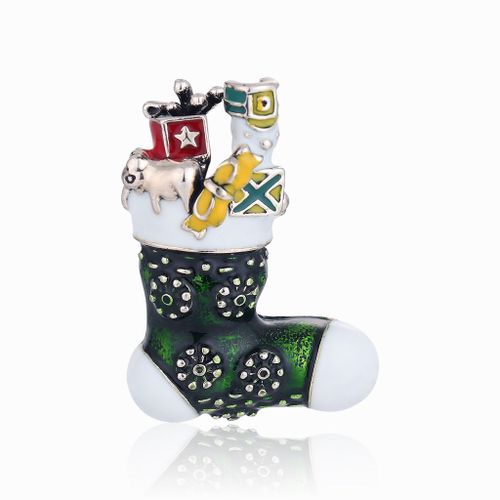Broches De Noël En Émail, Chaussettes De Père Noël, Manteau De Costume, Broches En Métal, Badges, Broche De Nouvel An, Bijoux Cadeaux De Noël