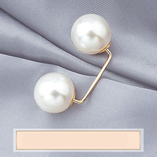 Broches Décoratives Pour Femmes, Double Perle, Anti-Décoloration, Exquise, Élégante, Pour Robe, Taille, Boucle Fixe, Cardigan, Clips Pour Chemise