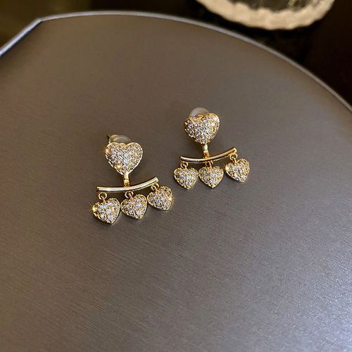Boucles D'oreilles En Argent 925, Aiguille En Zircon, N¿Ud En Perle, Amour, Charme Féminin, Minuscule, Clair, Luxe, Boucles D'oreilles Gothiques, Cadeau, Bijoux