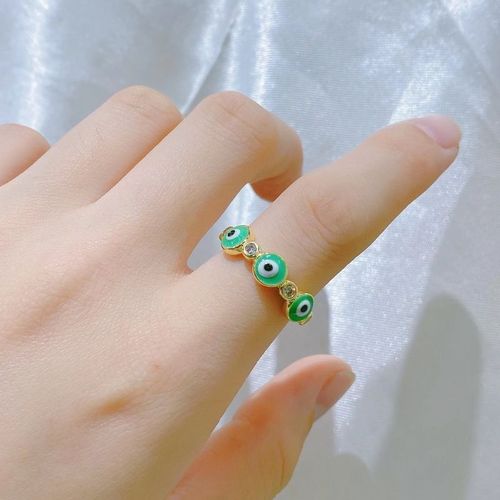 Porte-Bonheur Bleu Turc Mauvais ¿Il Ouvert, Bagues De Doigt, De Couleur Cuivre Or, Réglables Pour Femmes Filles Et Hommes, Bijoux À La Mode