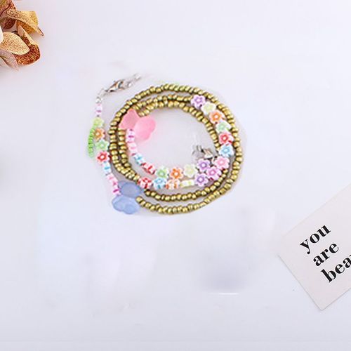 Collier Avec Masque De Perles Et Fleurs De Marguerite, Porte-Lunettes, Chaîne, Accessoires Pour Femmes Et Filles, Nouvelle Collection 2022