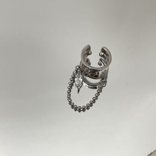 Boucles D'oreilles En Zircon Violet Pour Femmes Et Filles, Clip Géométrique Irrégulier, Couleur Argent, Ornement De Bibelot, Nouvelle Tendance