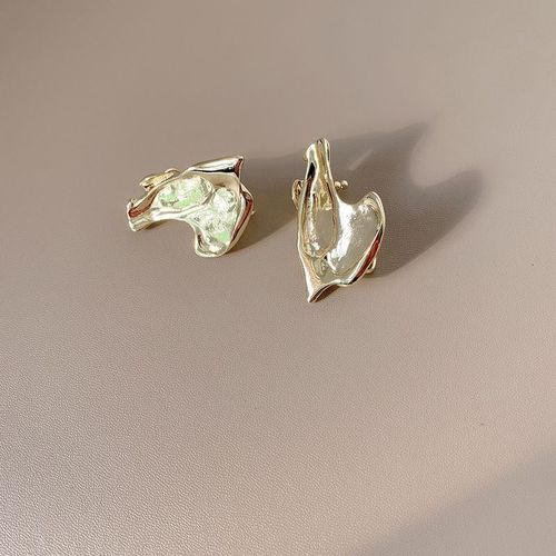 Clip D'oreille En Forme D'oreilles Irrégulières, Couleur Or Argent, Punk Hip Hop, Sans Piercing, Personnalité, Bijoux Cadeaux De Fête Pour Femmes Et Hommes
