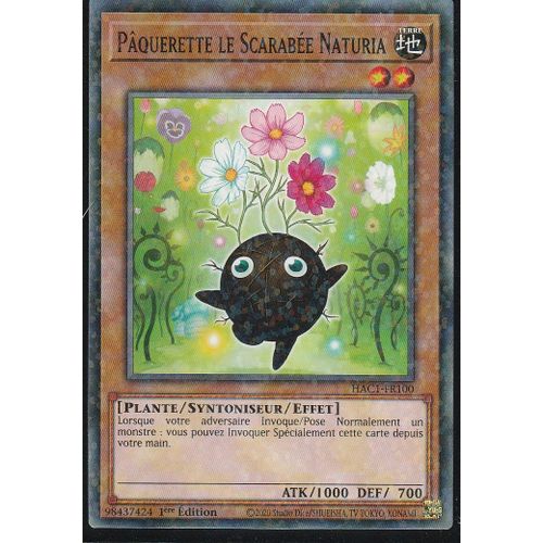 Carte Yu-Gi-Oh - Pâquerette Le Scarabée Naturia - Hac1-Fr100 - Starfoil - Arsenal Mystérieux - Chapitre 1