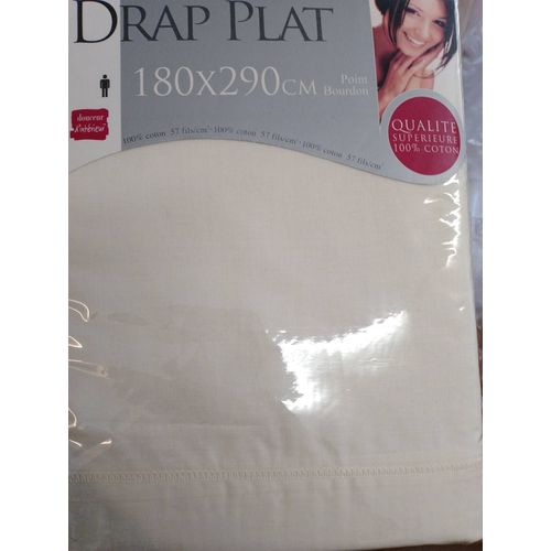 Drap Plat 180x290 Coton