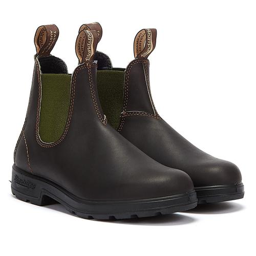 Blundstone Originals 519 Bottes Marron Foncé Vert Olive