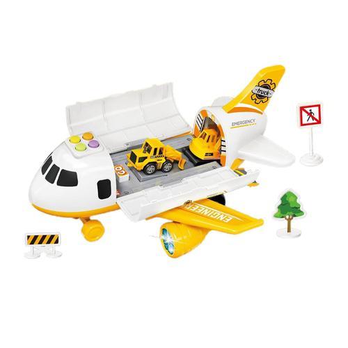 Jouets d'avion pour tout-petits pour garçons et filles de 2 3 4 5 ans, avion  jouets pour enfants avec lumières et sons, avion cargo de transport avec  Jaune Ingénierie