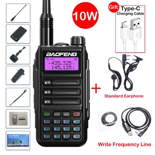 2025 Baofeng UV-16 Max IP68 tanche talkie-walkie double bande haute puissance CB Radio Vhf Uhf CB Ham Radio longue porte Radio bidirectionnelle - Type Black-Package 3