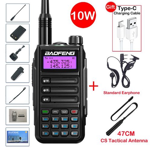 2025 Baofeng UV-16 Max IP68 tanche talkie-walkie double bande haute puissance CB Radio Vhf Uhf CB Ham Radio longue porte Radio bidirectionnelle - Type Black-Package 5