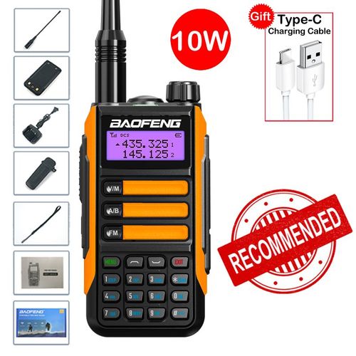 2025 Baofeng UV-16 Max IP68 tanche talkie-walkie double bande haute puissance CB Radio Vhf Uhf CB Ham Radio longue porte Radio bidirectionnelle - Type Orange-Package 1