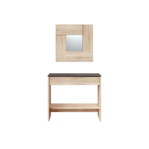 Console D'entrée Elvie Avec Tiroir Et Miroir - Bois